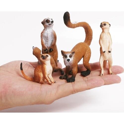 Africa Animal Simulation Cute Small Meerkat Animal Model Plastic Figure Home Decor Figurine Decoration Accessories For Kids Toys