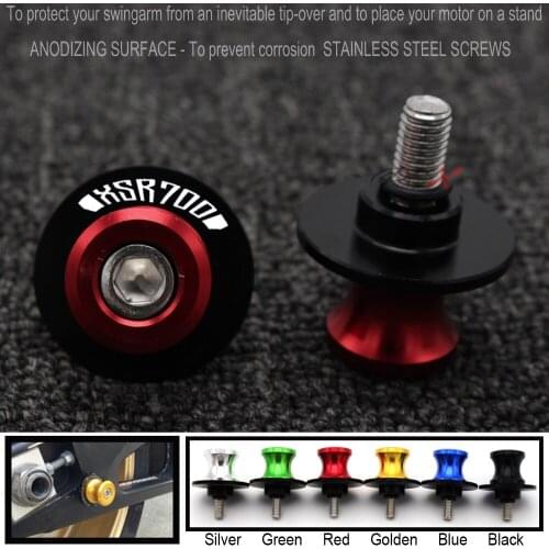 Motorcycle Accessories CNC Aluminum M6 Swingarm Spools Slider Stand Screw For Yamaha XSR 700-ABS XSR700 ABS 2016