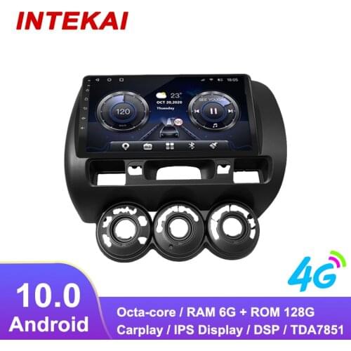 9" Android 10.0 Car Radio GPS Navigation Autoradio Multimedia Player for Honda Fit Jazz RHD 2004 2007 Head Unit Stereo