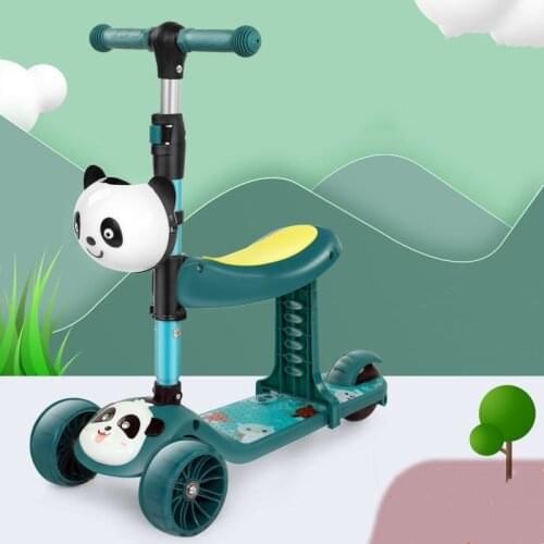 Kids Children Scooter 3 Wheel T Bar Balance Riding Kick Scooters LED Wheel Adjustable Scooter Kids Birthday Gift Fun Sport Toy