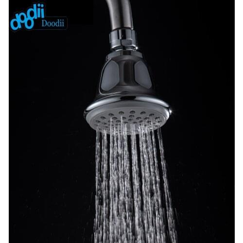 Doodii Mordern ABS Water Saving Bathroom Top Overhead Shower Chrome Finished Rainfall Showerhead Round Shower Head Body