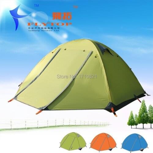 Good quality Flytop double layer 3 person 4 season aluminum rod outdoor camping tent