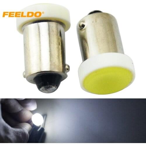 FEELDO 50Pcs White Car Interior BA9S T4W COB 1LED Bulb Reading LED Light Lamp Bulb Styling Lamp DC12V #FD-1034