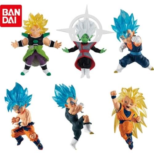 Bandai Genuine EX Gashapon Dragon Ball Action Figure Collections Toys ADVERGE MOTION Vegetto Zamasu Son Goku Kakarotto Broli