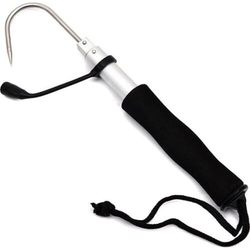 Stainless Sea Fishing Telescopic Retractable Fish Gaff Tackle Spear Hook Fishing Gripper Tool
