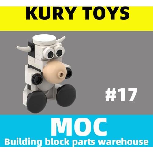 Kury Toys DIY MOC Building block parts For animal #17 Cows toy brick
