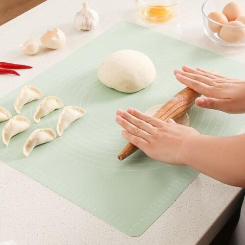 Baking Mat For Dough Rolling Pastry Pizza Food Grade Silicone Pad Non-slip Heat Resistant Non-stick Dough Scraper Kitchen Gadget