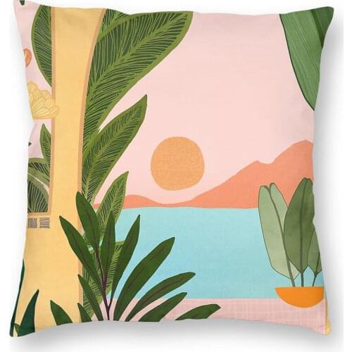 Moroccan Coast Pillowcover Home Decor Boho Cushions Throw Pillow for Living Room Polyester Double-sided Printing Unique