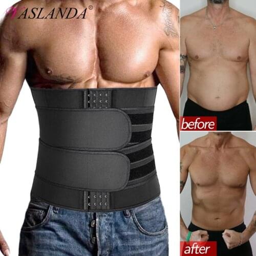 Men Waist Trainer Slimming Belt Weight Loss Fitness Neoprene Fat Burner Sweat Trimmer Sauna Slimmer Belly Girdle Workout Shaper