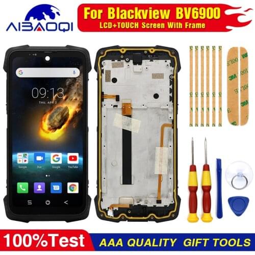 Touch Screen LCD Display For Blackview BV6900 Smart Phone Digitizer Assembly With Frame Replacement Parts