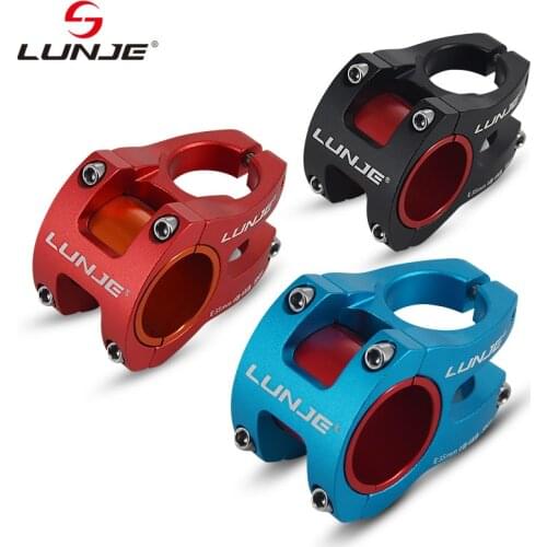 LUNJE Mountain Bike Stem Aluminum Alloy Speed Stem Stem with Conversion Sleeve Stem Accessories 31.8/35 Road Bike Mtb Stem