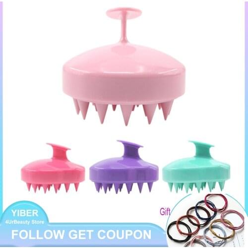 Silicone Handheld Scalp Shampoo Massage Brush Comb Shampoo Hair Washing Comb Shower Brush Bath Shower Hair Cleaning Brush Comb
