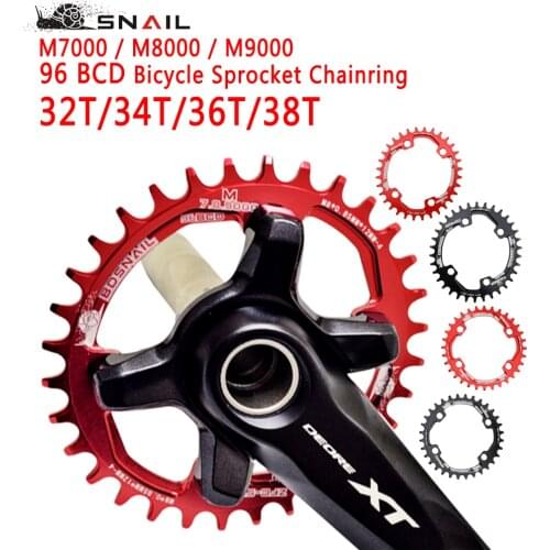 Bicycle crank sprocket disc positive and negative tooth single disc 32T 34 36 38T suitable for M7000 M8000 M9000 oval disc