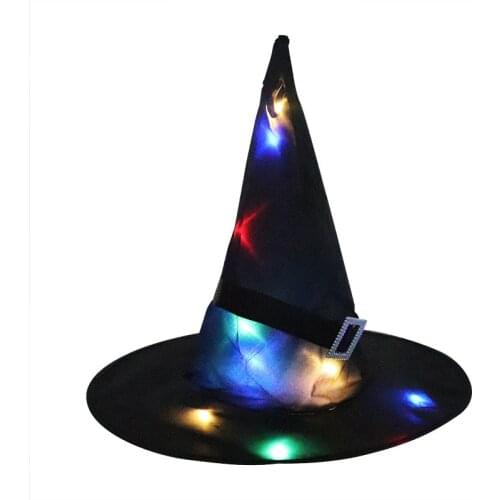 Halloween hats Halloween party decoration props LED glowing witch hat magician witch hat wizard hat