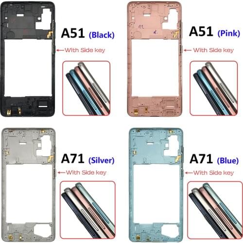 10Pcs/Lot, Middle Frame Bezel Middle Plate For Samsung Galaxy A51 A515 A515F A71 A715 A715F A20 A30 A50 Replacement Parts