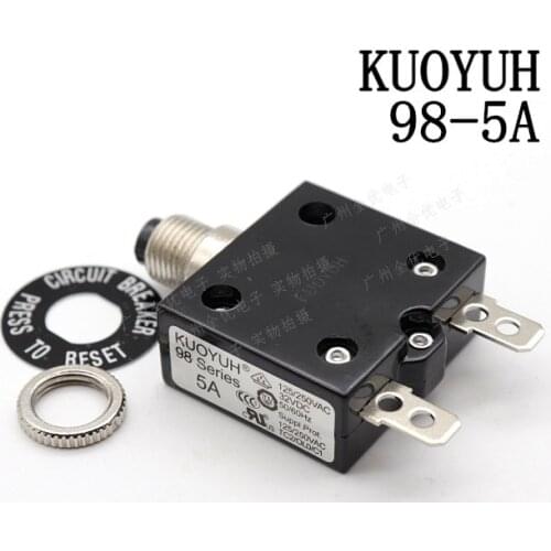 3Pcs Taiwan KUOYUH 98 Series-5A Overcurrent Protector Overload Switch