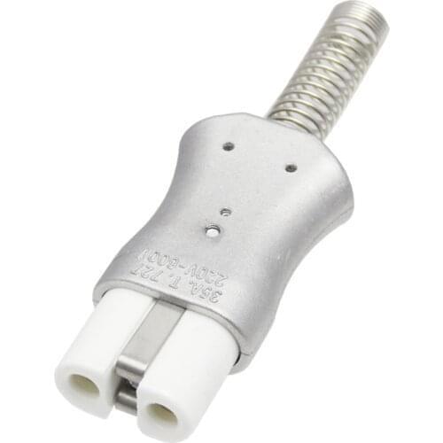 2pcs White Ceramic C7 Industry Connector C8 Female Male Power Socket Plug Electric Oven Cooker Charge Outlet 35A 600V 6mm