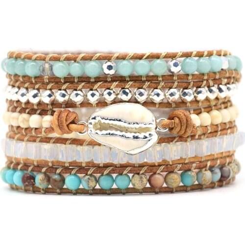 Natural Shell Wrap Bracelet Bohemia Handmade Bracelet