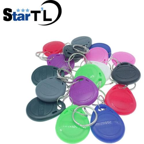 Free Shipping 100pcs RFID Keychain Card Tag Key 125khz ID Keyfob TK4100 EM4100 Access Control Time Attendance