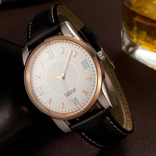 YAZOLE Mens Watches Top Brand Luxury Quartz Wrist Watch Roman Numerals Men Watch Waterproof Clock Relogio Masculino
