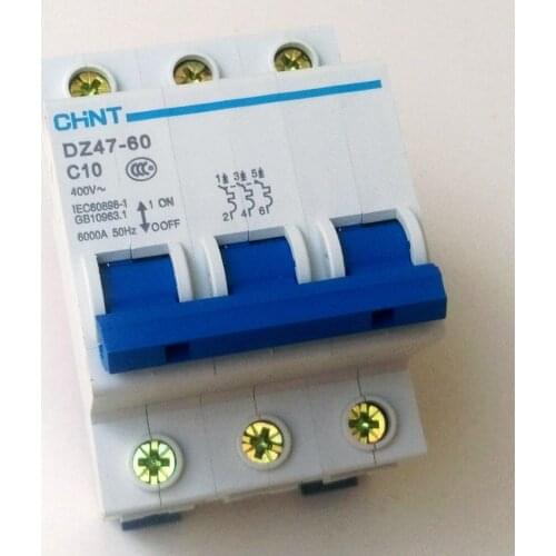 CHINT C45N Mini Circuit Breaker DZ47-60 3P C10A 400V MCB