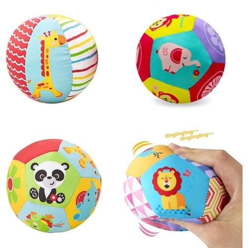Baby Toys 0 12 Months Animal Ball Soft Plush Baby Mobile Toys With Sound Baby Rattle Body Building Ball Newborn Educational Toys