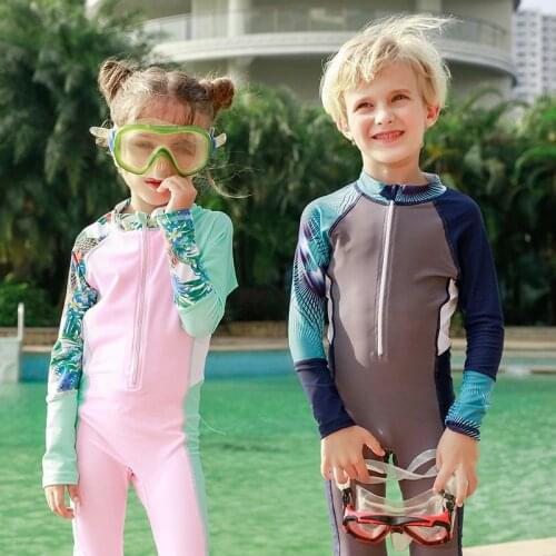Toddler Bathing Suit Girl Baby Girl Swimwear Boy Long Sleeve Swimsuit Children Swimsuit Uv Proof One Piece Swimsuit for Girls