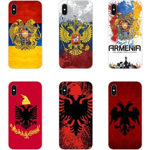 For Xiaomi Mi4 Mi5 Mi5S Mi6 Mi A1 A2 A3 5X 6X 8 CC 9 T Lite SE Pro Silicone Phone Shell Cover Armenia Albania Russia flag Emblem