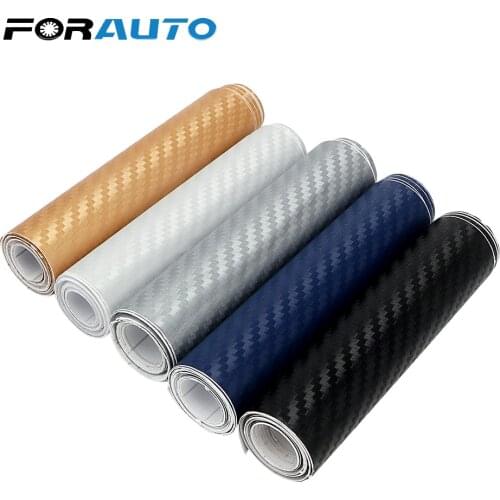 FORAUTO 10cm x 127cm 3D Carbon Fiber Vinyl Film Car Stickers Waterproof Car-styling Wrap Auto Vehicle Detailing Car Accessories