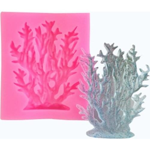 Ocean seaweed coral rockery icicle cake mold DIY silicone sugar baking tool chocolate drop mold