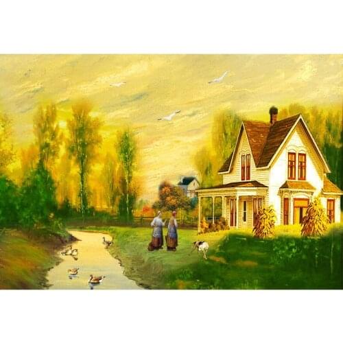 Paintings Oil Painting Full Square Drill Scenery Diamond Painting Embroidery Full Round Mosaic Cross stitch House Decoration