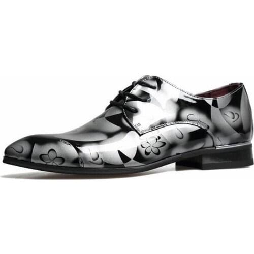 Large Size 48 Classical Men Business Dress Shoes Patent Leather Derby Shoes MenS Flat Oxfords Wedding Party Men Shoes
