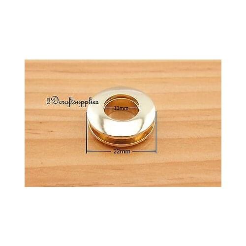 Eyelets metal with washer grommets alloying golden round 6 pieces 11 mm G54