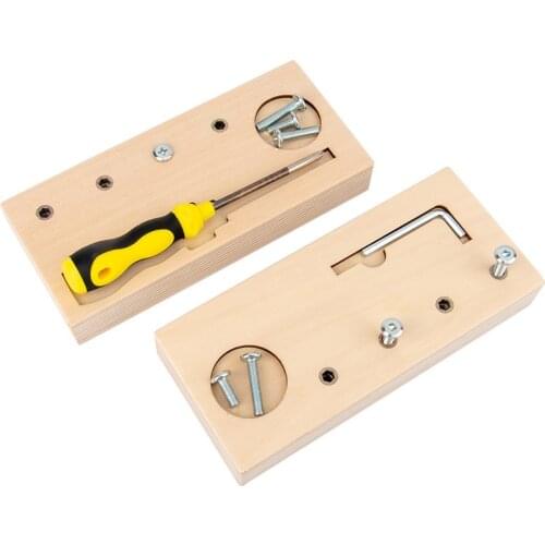 Montessori Material Sensory Toys Nuts Screw Bolts Sets Educational Wooden Toys Children Assembling Disassembly Hands-On Teaching