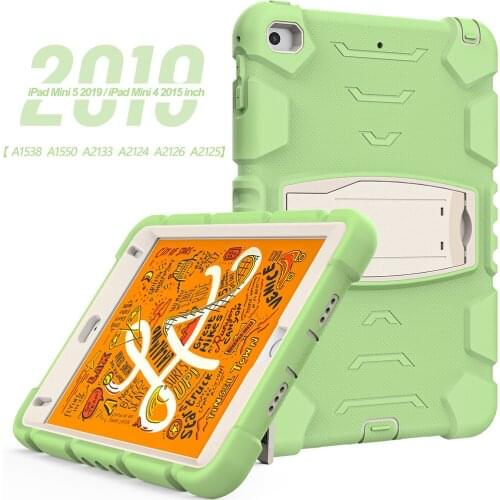 Fashion ShockProof full body cover,for ipad 7.9"Mini 5 A2133/A2124/A2125 stand tablet cover Three Layer Hybrid Hard Plastic case