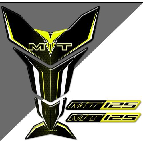 For Yamaha MT-125 MT 125 Tank Pad MT125 Stickers Protection Decal Emblem Badge Logo Knee Kit 2015 2016 2017 2018 2019 2020