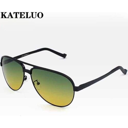 KATELUO 2020 Day Night Vision Goggles Anti-glare Drivers Glasses for Men Polarized Gradient Lens Sunglasses for Men 8548