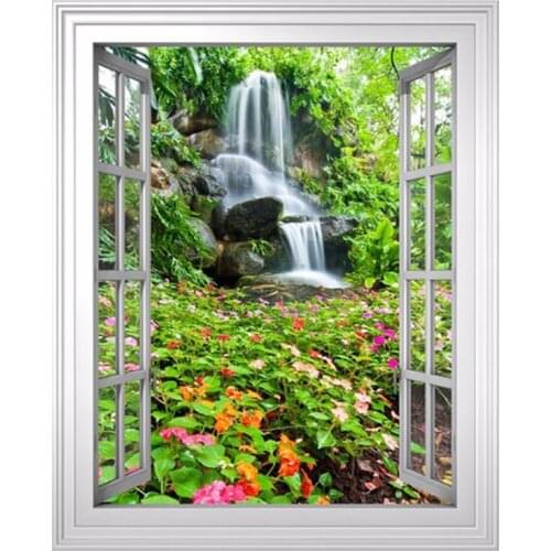 Dpsprue 5D DIY Full Square Drill Diamond Painting Scenery Window Daimond Mosaic Diamant Embroidery Wedding Room Decoration 04