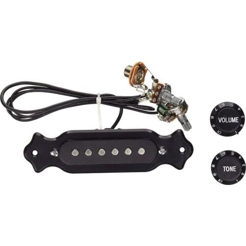 Pre-Wired 6-String Single Coil Pickup Harness with Volume & Tone Pots for Electric Cigar Box Guitar Electric Cigar Box Guitar