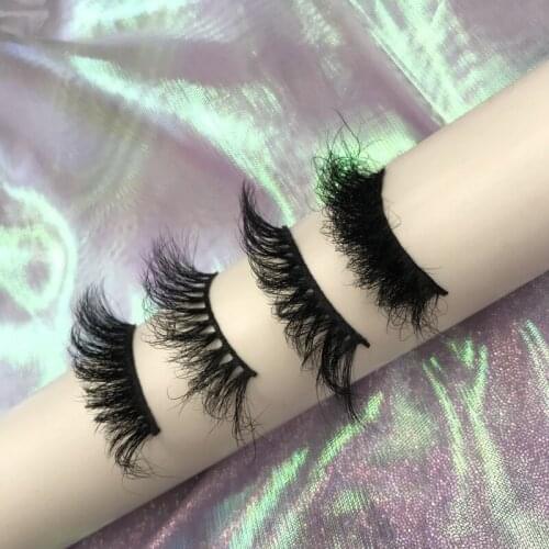 Fluffy 25mm Lashes 3D Mink Cruelty-Free Eyelashes Curler Whispy Eye Lashes Styles for Makeup