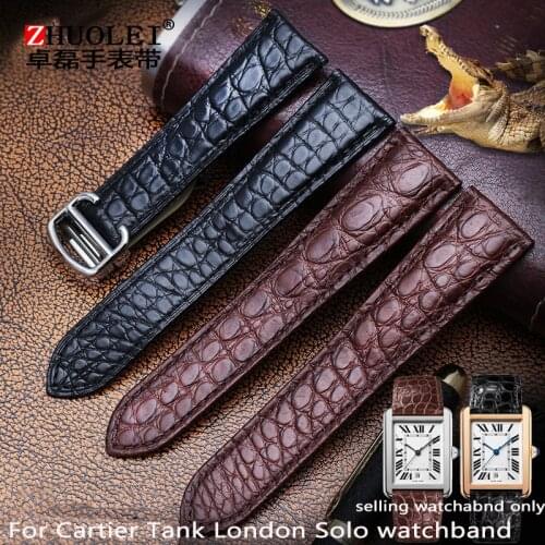 16mm 17mm 18mm 20mm 22mm 23mm 24mm 25mm crocodile skin dermal strap for Tank Tank London SOLO round male strap
