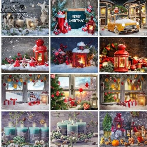 Christmas Diamond Painting Snow Scene Embroidery Crossing 5D Diy Window Scene Diamond Mosaic Gift Cross Stitch Home Decoration