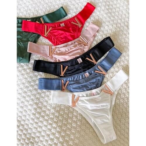 Sexy Underwear Seamless Women Panties Low Rise Thong Luxury Metal Buckle G String Bikini Girls Briefs Female Panty High Cut