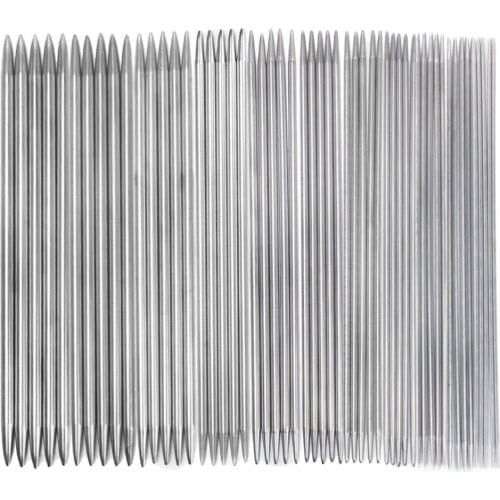 35pcs Knitting Needles Double-Pointed 20CM Stainless Steel Knitting Gloves Needles Crochet Hooks for Scarf