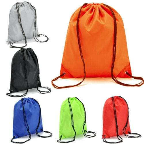 Waterproof Drawstring Backpack Cinch Sack String Bag Gym Tote School Sport Packs