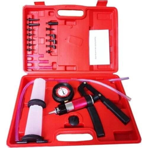 High Quality Car Auto Hand Held Vacuum Pistol Pump Brake Bleeder Adaptor Fluid Reservoir Tester Kit Tool Kits