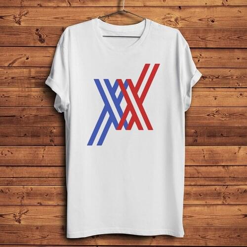 XX funny anime tshirt Men New White Casual short sleeve T Shirt Unisex manga DARLING in the FRANXX streetwear Tee
