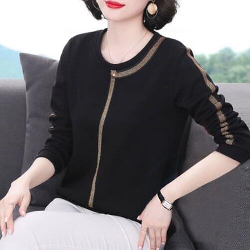 2021 Autumn Winter New Velvet T Shirt Woman Long Sleeve Shirt Woman T-shirt O Neck Loose Korean Style Plus Size Women Shirts