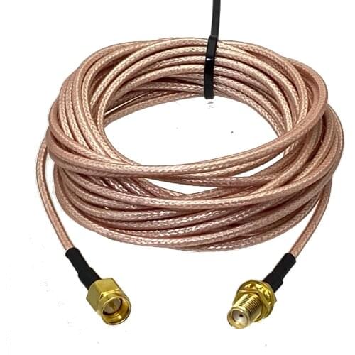 1Pcs RG316 Cable SMA Female Jack Nut Bulkhead to SMA Male Plug 4inch~5M RF Coaxial Connector