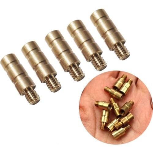 12pcs Archery Copper Connect Copper Balance Weight Screw Thread Insert Fit ID 6.2mm Arrow Shaft Hunting Arrow Accessories